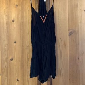 (Roxy) Black Beaded Romper